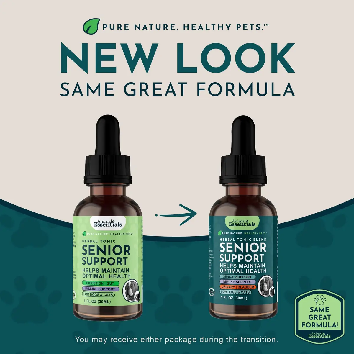 Animal Essentials Senior Support for Dogs & Cats Supplement - 2 fl Oz | Supports Mental & Physical Well-Being - view 2