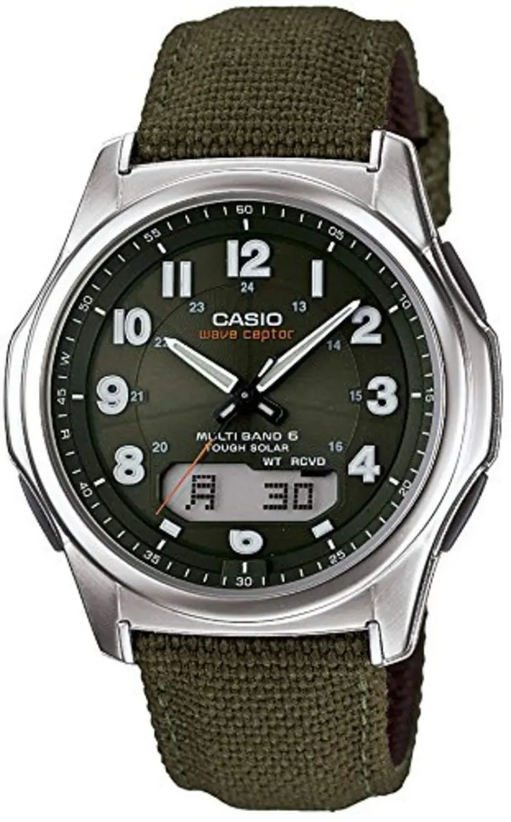 wave ceptor WVA-M630B-3AJF Solar Men's Watch 42.1mm Stainless Steel & Nylon | Multiband6 - main product image