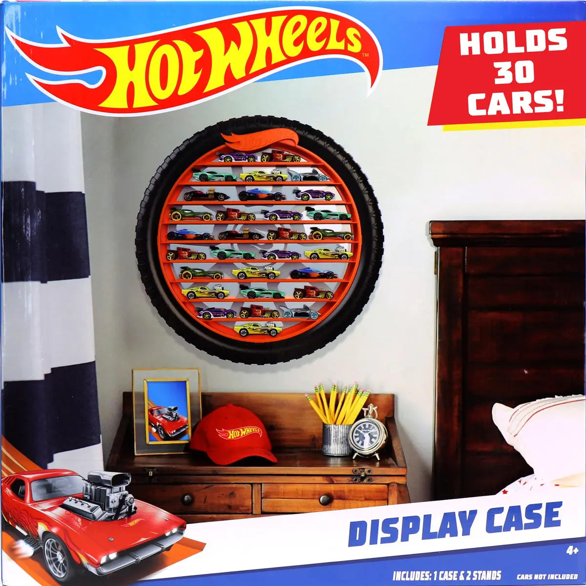 Tara Toys Hot Wheels 30 Car Display Case | Holds 30 Cars, 1:64 Scale, Portable Plastic Organizer - main product image