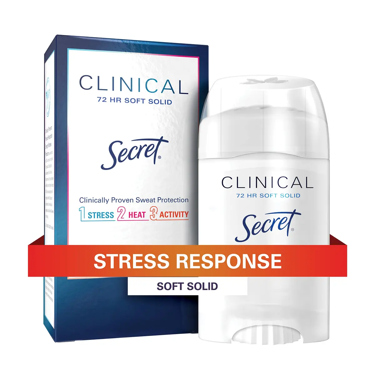 Secret Clinical Strength Stress Response Antiperspirant & Deodorant, Serene Citrus 48g (1.6 Oz) | 4x Stress Sweat Protection - main product image