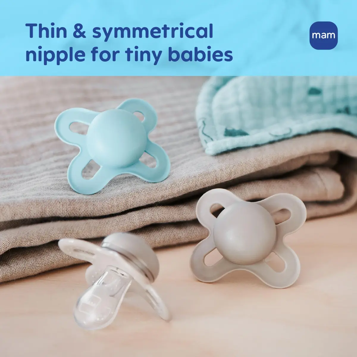 MAM Original Start Baby Pacifiers 0-3 Months SkinSoft Silicone, 2 Pack | Developed with Orthodontists - view 6
