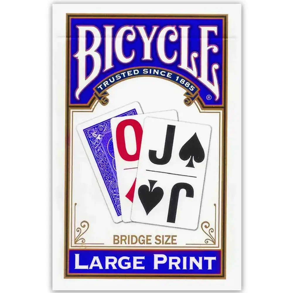 Bicycle Large Print Playing Cards Bridge Size | Easy-to-Read for Seniors & Low Vision - main product image