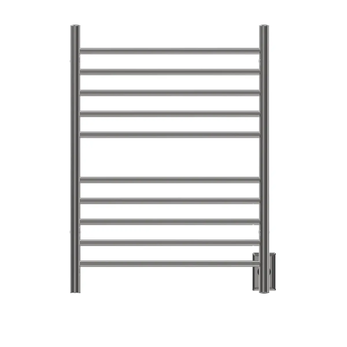 Amba Radiant Straight Hardwired Towel Warmer 4.75in | Polished Stainless Steel, 11.1lb, 10 Crossbars, Heats Horizontal & Vertical - main product image