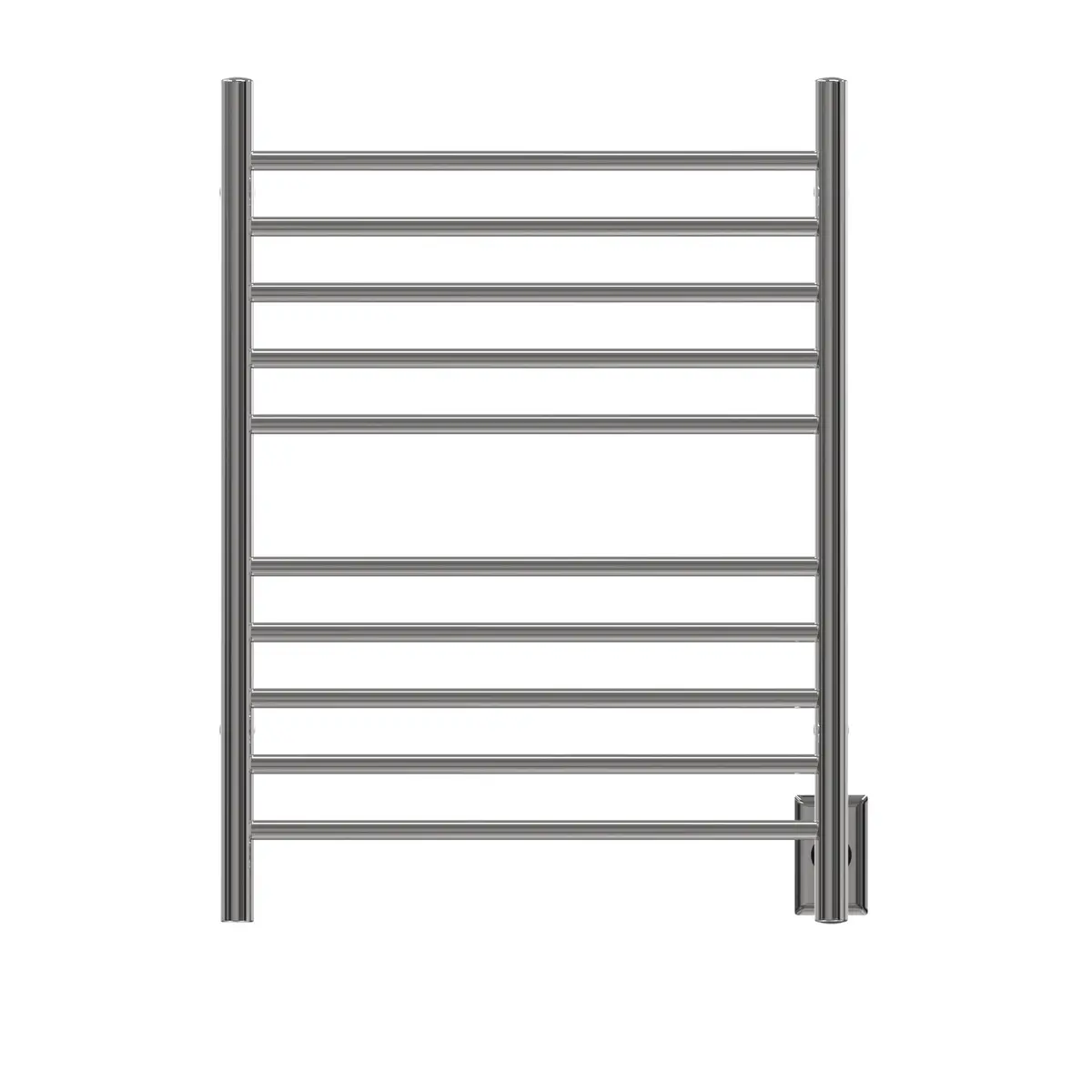 Amba Radiant Straight Hardwired Towel Warmer 4.75in | Polished Stainless Steel, 11.1lb, 10 Crossbars, Heats Horizontal & Vertical - view 5