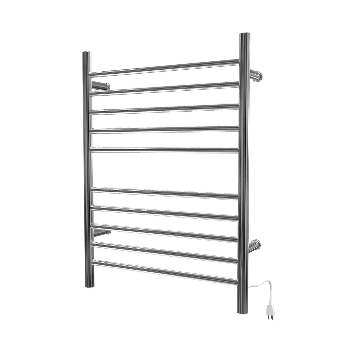 Amba Radiant Straight Hardwired Towel Warmer 4.75in | Polished Stainless Steel, 11.1lb, 10 Crossbars, Heats Horizontal & Vertical - view 7