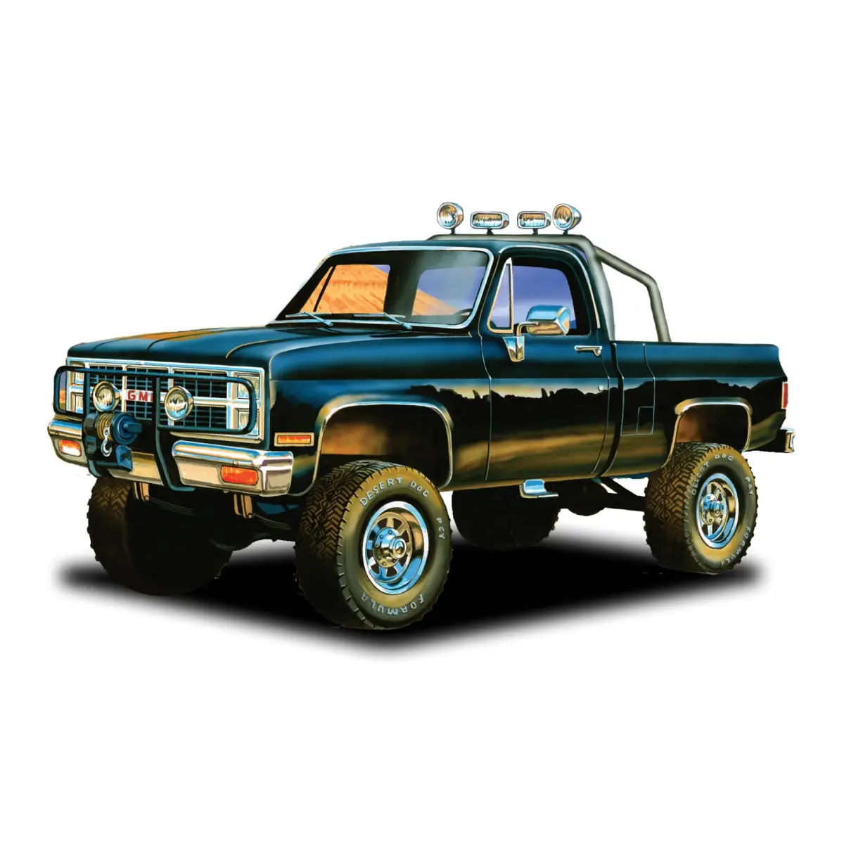 MPC 1984 GMC Pickup 1:25 Scale Model Kit (Black Version) | 150+ Parts, Skill Level 2 - main product image