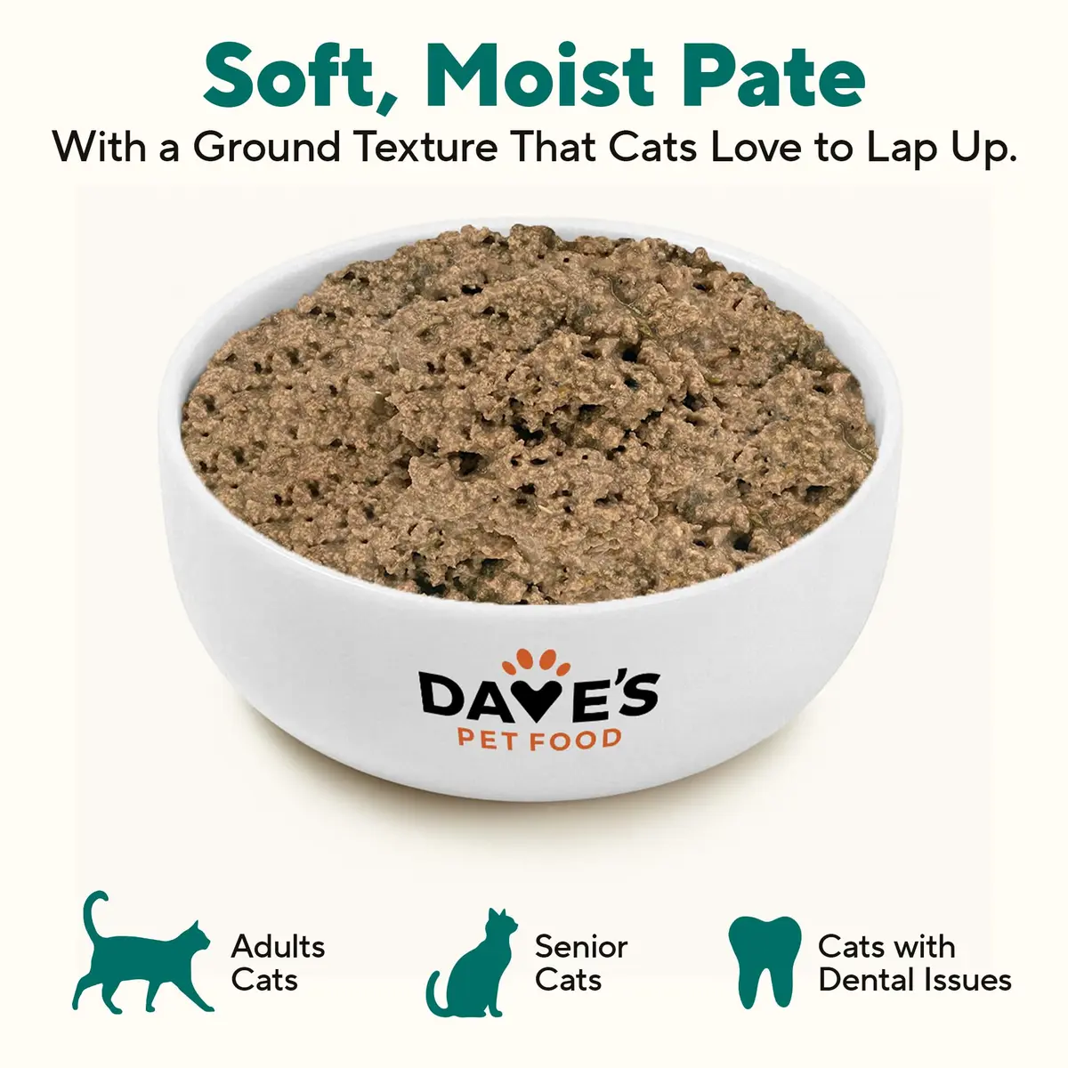 Dave's Pet Food Grain Free Canned Cat Food, Turkey & Giblets Pate, 12.5 oz | High-Protein, Grain-Free Nutrition - view 8