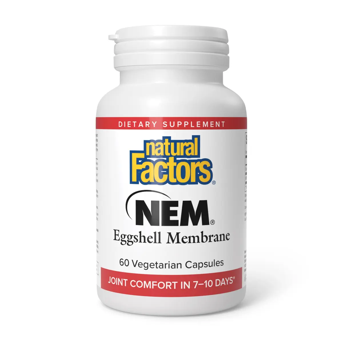 Natural Factors NEM Natural Eggshell Membrane Joint Comfort & Flexibility 60 Capsules | Supports Healthy Connective Tissue - main product image