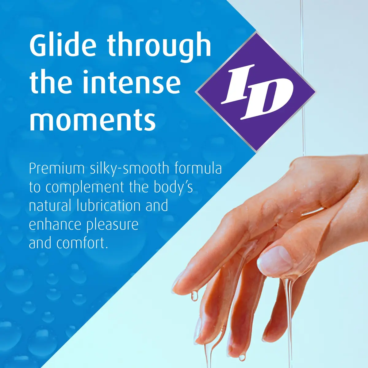 ID Lubricants ID Glide 2.2 fl oz Water Based Personal Lubricant Hypoallergenic for Men Women & Couples | Natural Feel - view 2
