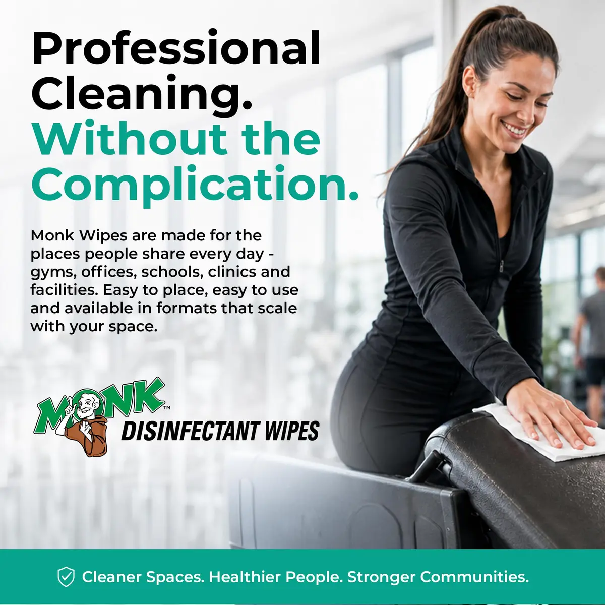 Monk Disinfecting Wipes 80 Count | Heavy Duty Surface Disinfectant for Commercial & Home Use - view 6