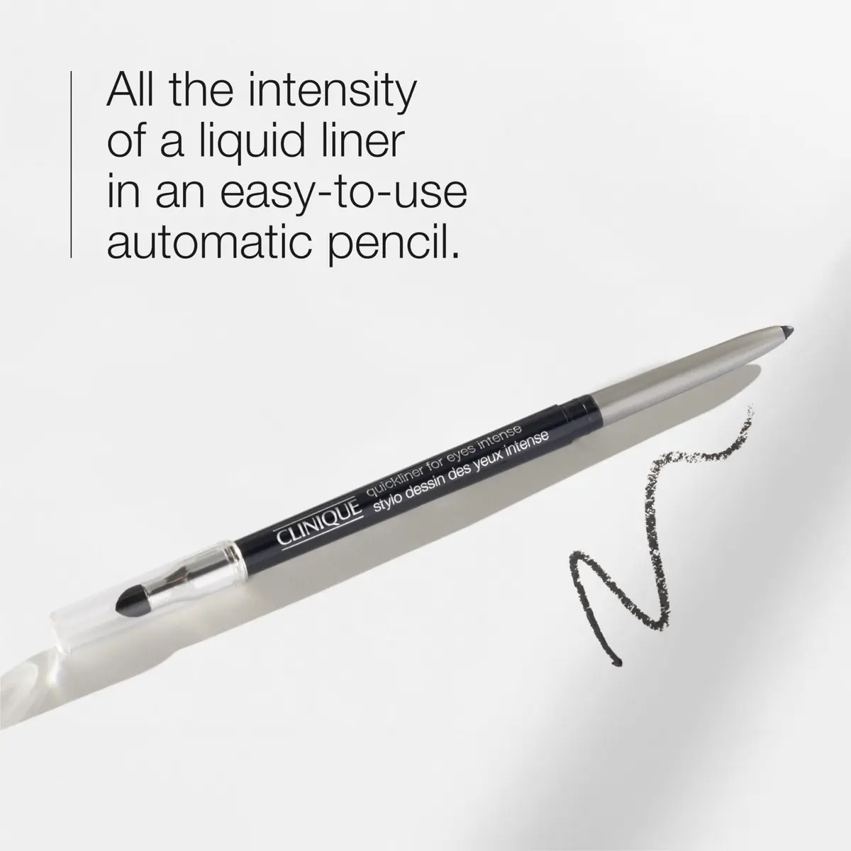 Clinique Quickliner For Eyes Intense Eyeliner Pencil | Water Resistant, Smudge Resistant + Safe For Sensitive Eyes, Intense Ebony - view 2