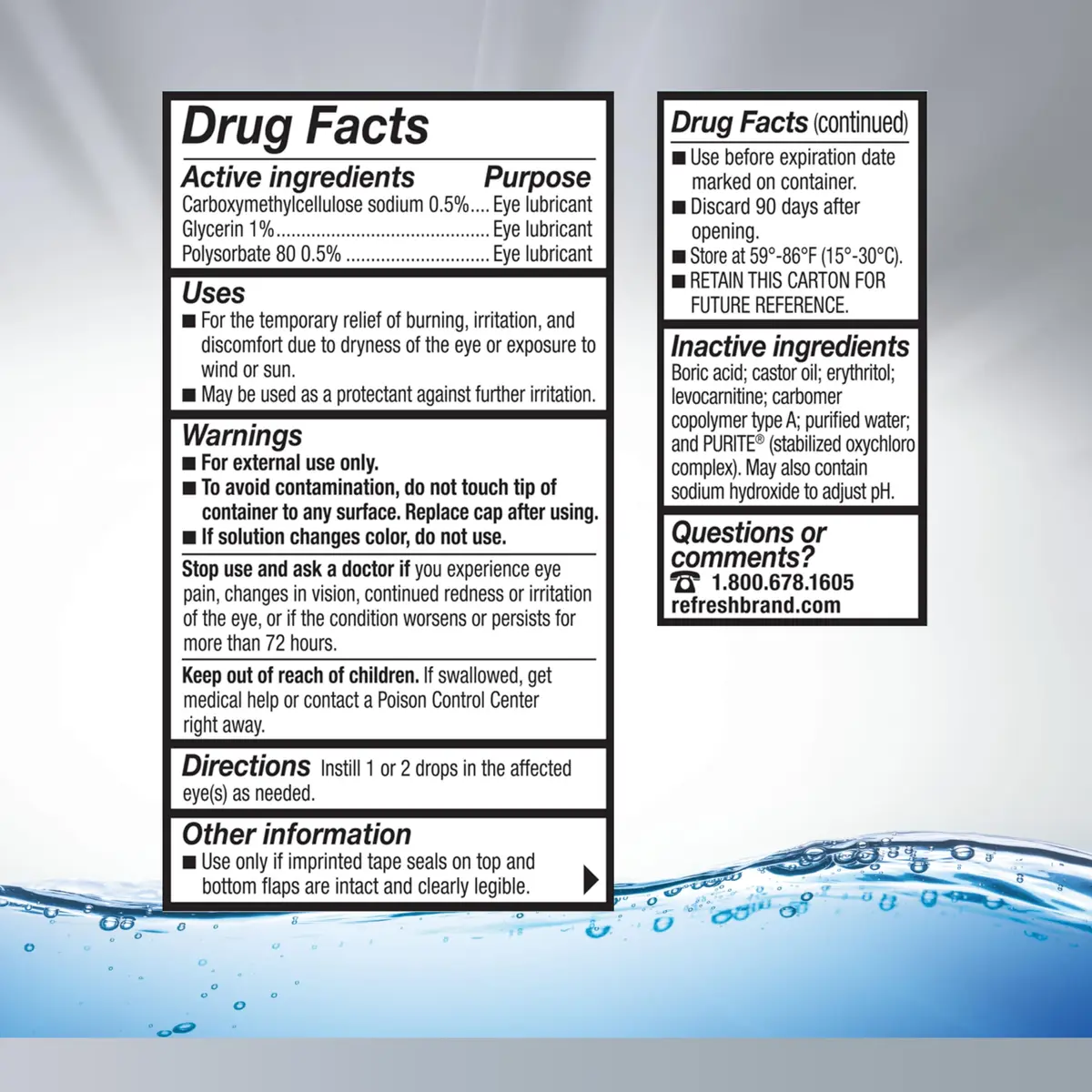 Refresh Optive Advanced Lubricant Eye Drops 20 mL | Triple-Action Relief for Dry Eyes - view 7