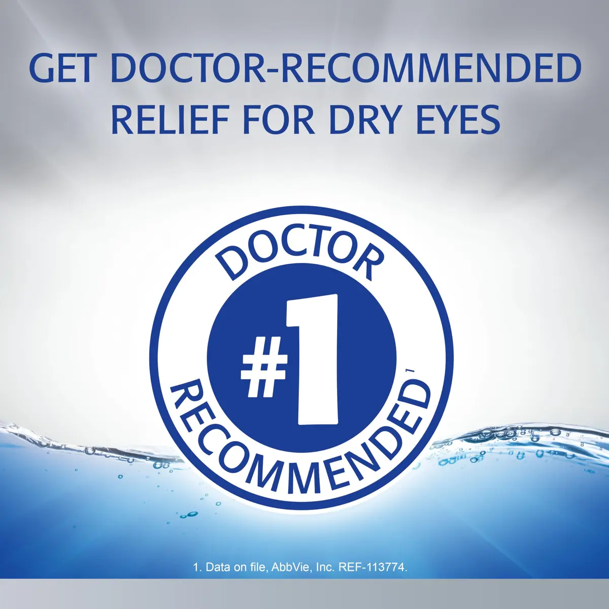 Refresh Optive Advanced Lubricant Eye Drops 20 mL | Triple-Action Relief for Dry Eyes - view 2