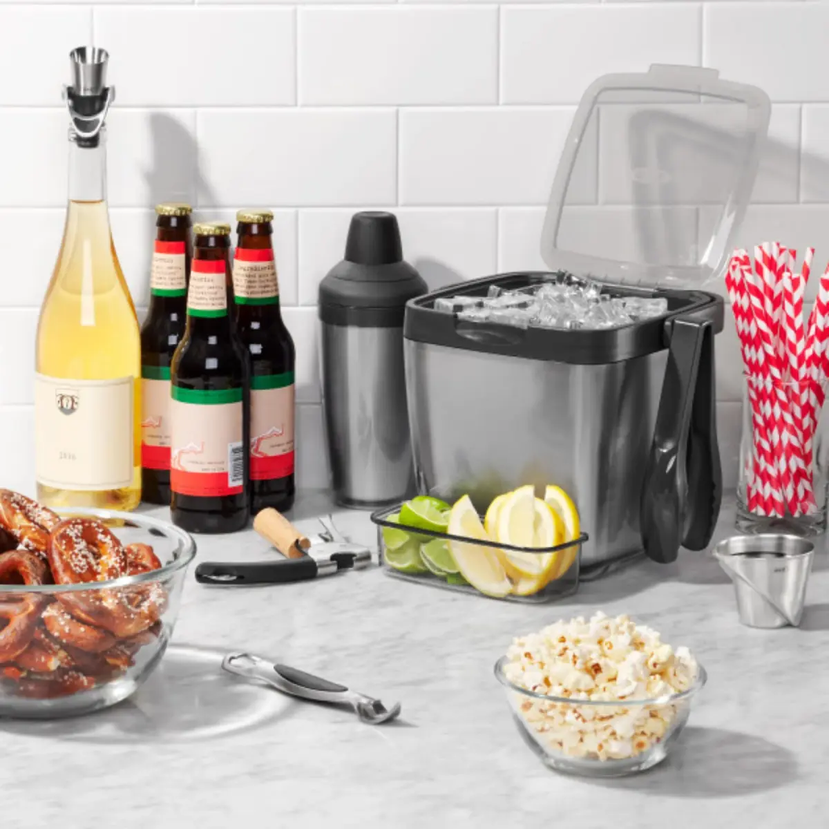 OXO Steel Angled Measuring Jigger 59ml (2 fl oz) | Patented Angled Surface for Easy Reading - view 7