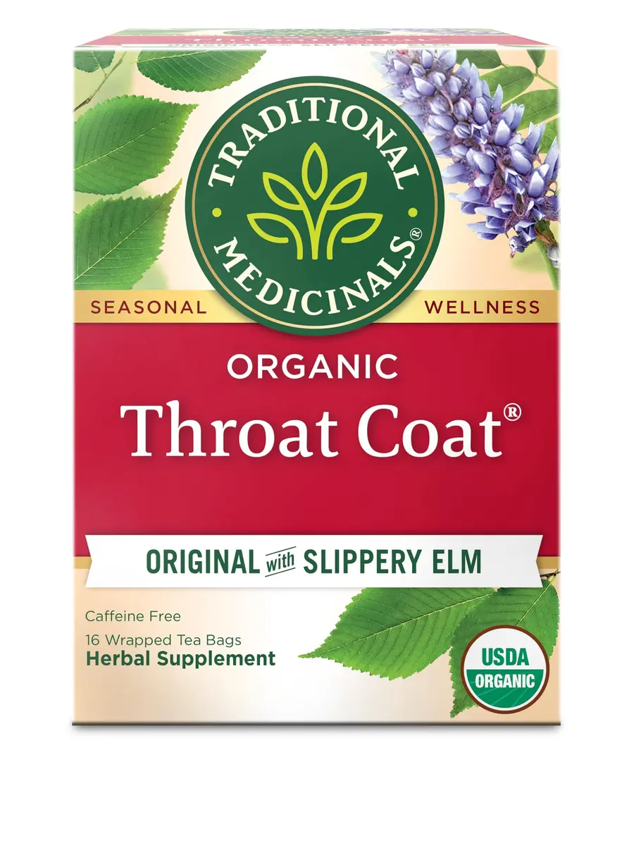 Traditional Medicinals Throat Coat Seasonal Tea 16 Tea Bags | Supports Throat & Immunity - main product image