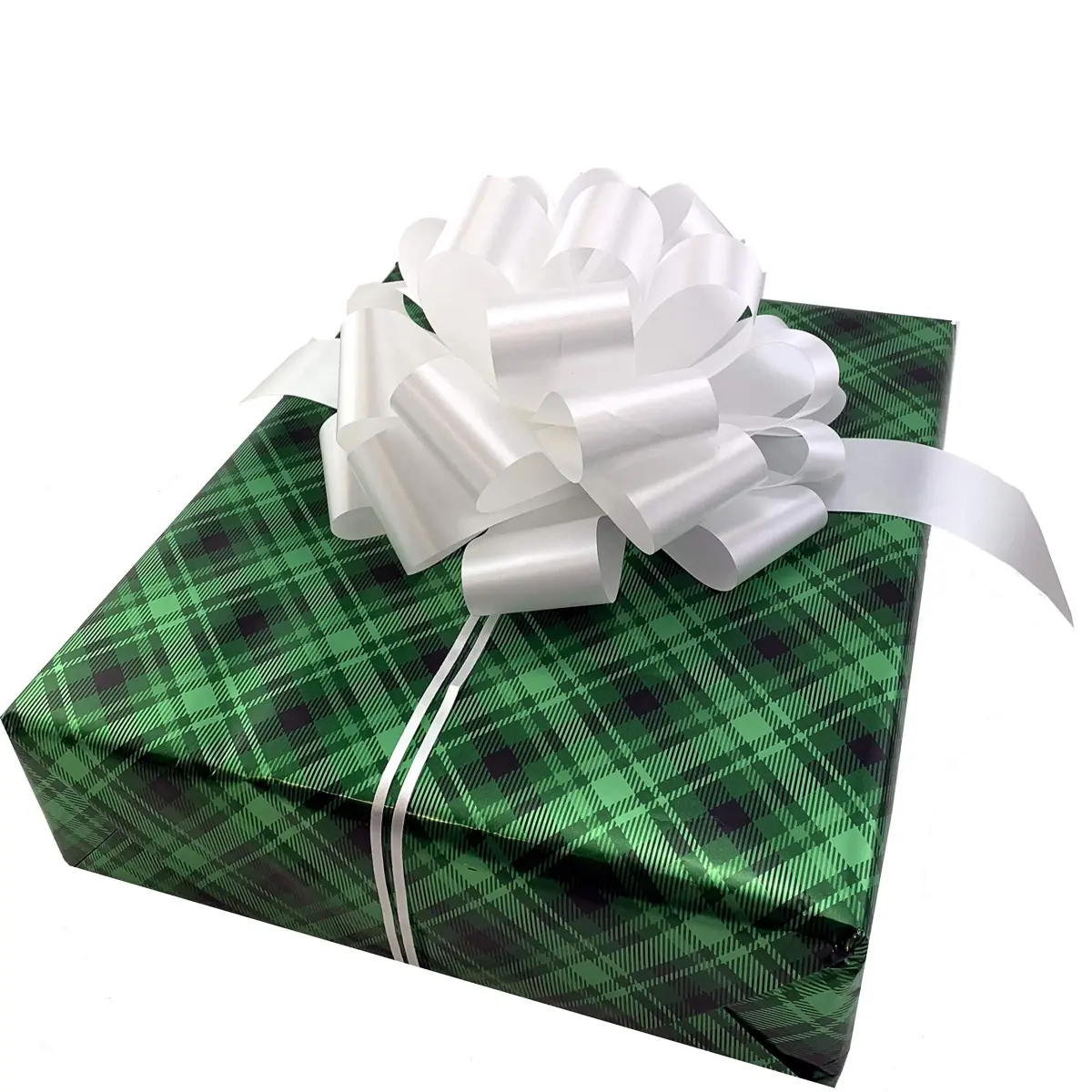 GiftWrap Etc. Large White Wedding Pull Bows - 9 Inch (22.86 cm) Wide, Set of 6 | Elegant Solid Polyester for Parties & Gifts - view 2