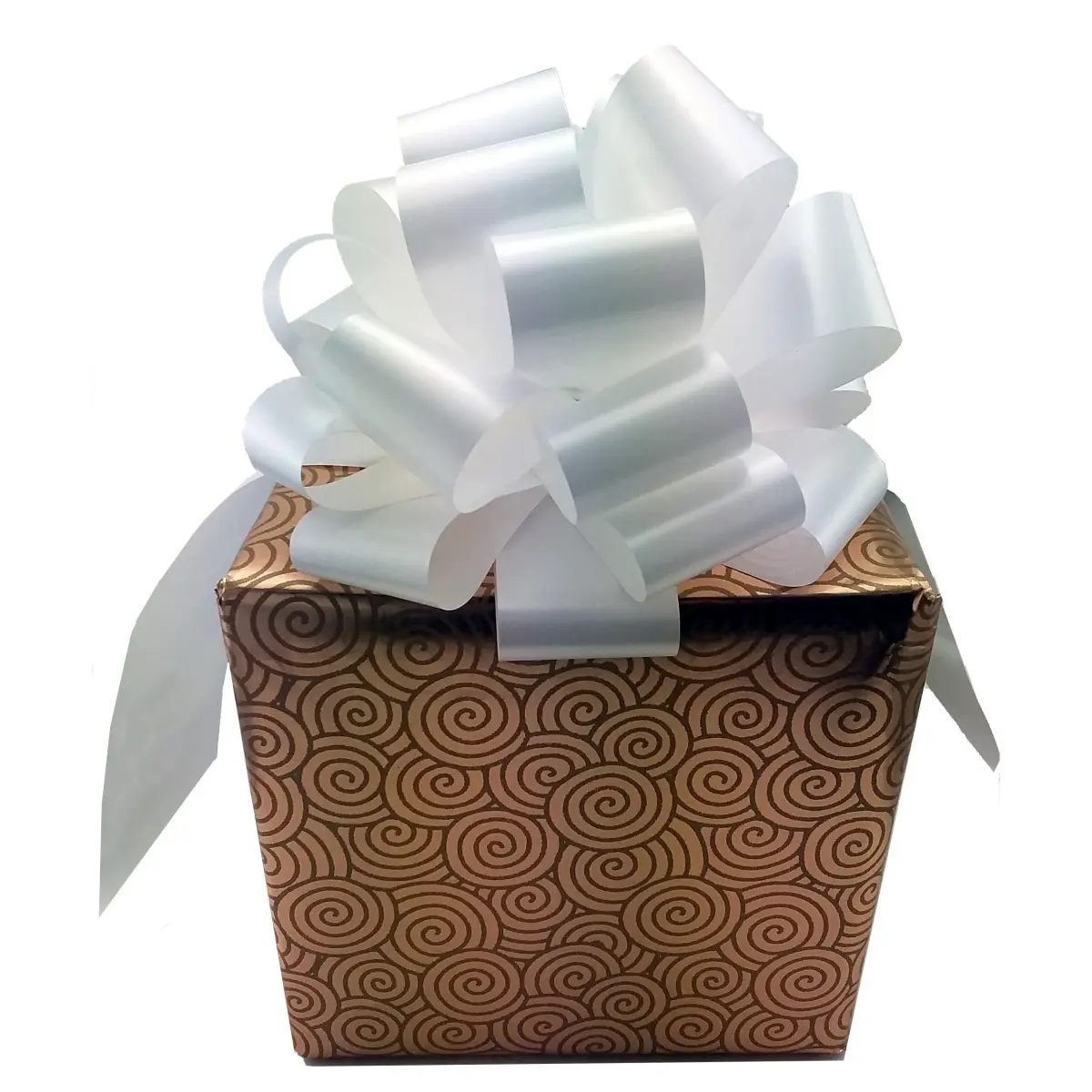 GiftWrap Etc. Large White Wedding Pull Bows - 9 Inch (22.86 cm) Wide, Set of 6 | Elegant Solid Polyester for Parties & Gifts - view 4
