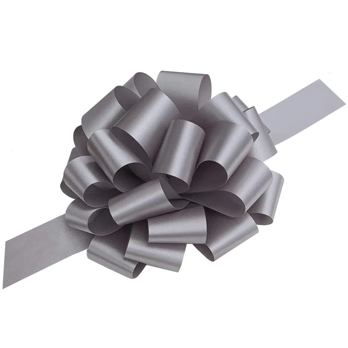 GiftWrap Etc. Large Silver Gift Pull Bows 9 Inch (22.86 cm) | Easy to Use, Reusable, Perfect for Large Gifts - main product image