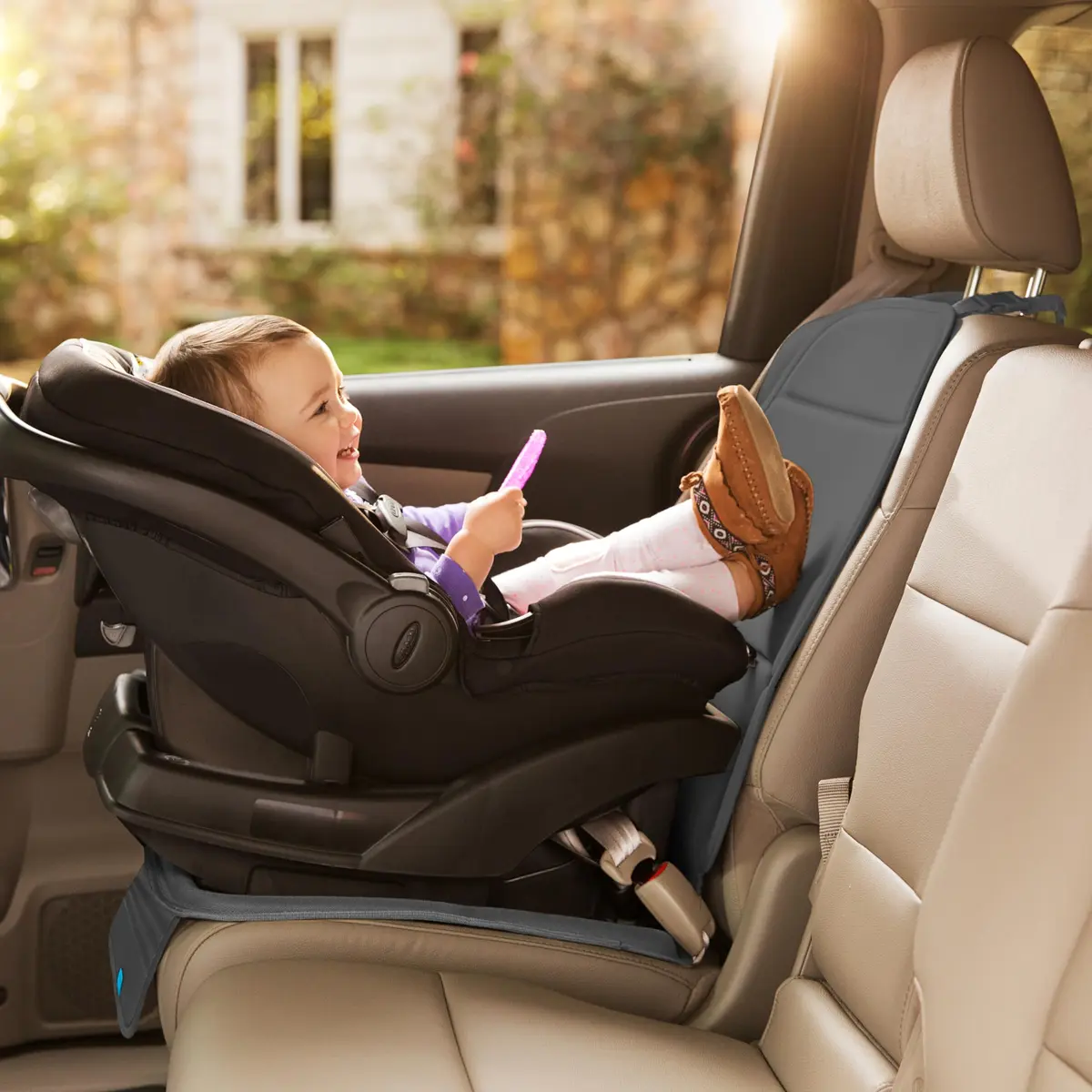 Munchkin Elite Seat Guardian Car Seat Protector, Dark Grey | Universal Fit for Vehicle Seats from Birth to 8 Years - view 2