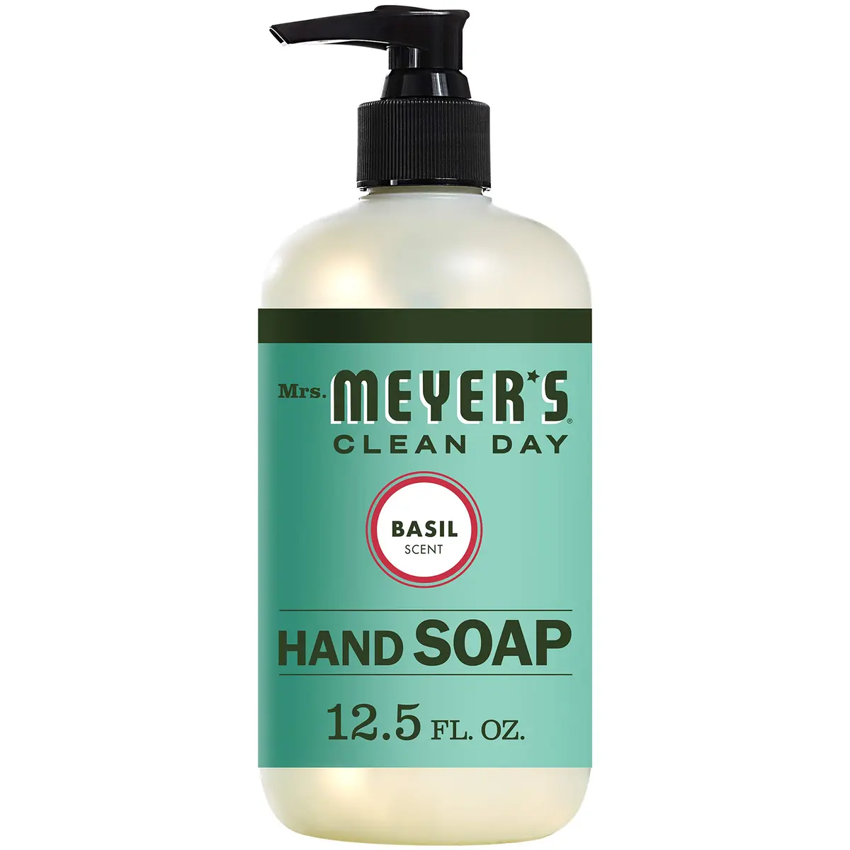 Mrs. Meyer's Clean Day Basil Hand Soap 370ml (12.5 Fl Oz) | Gentle & Moisturizing - main product image