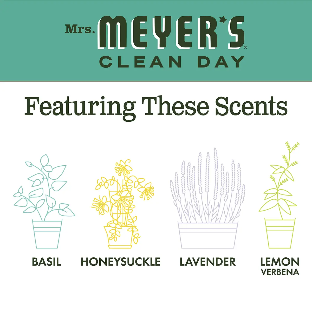 Mrs. Meyer's Clean Day Basil Hand Soap 370ml (12.5 Fl Oz) | Gentle & Moisturizing - view 8