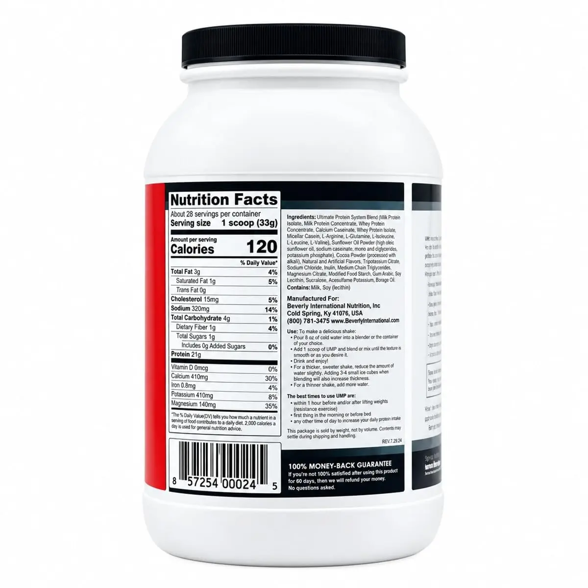 Beverly International UMP Protein Powder Rocky Road 32.8 oz | Supports Lean Muscle & Fat Burn - view 2