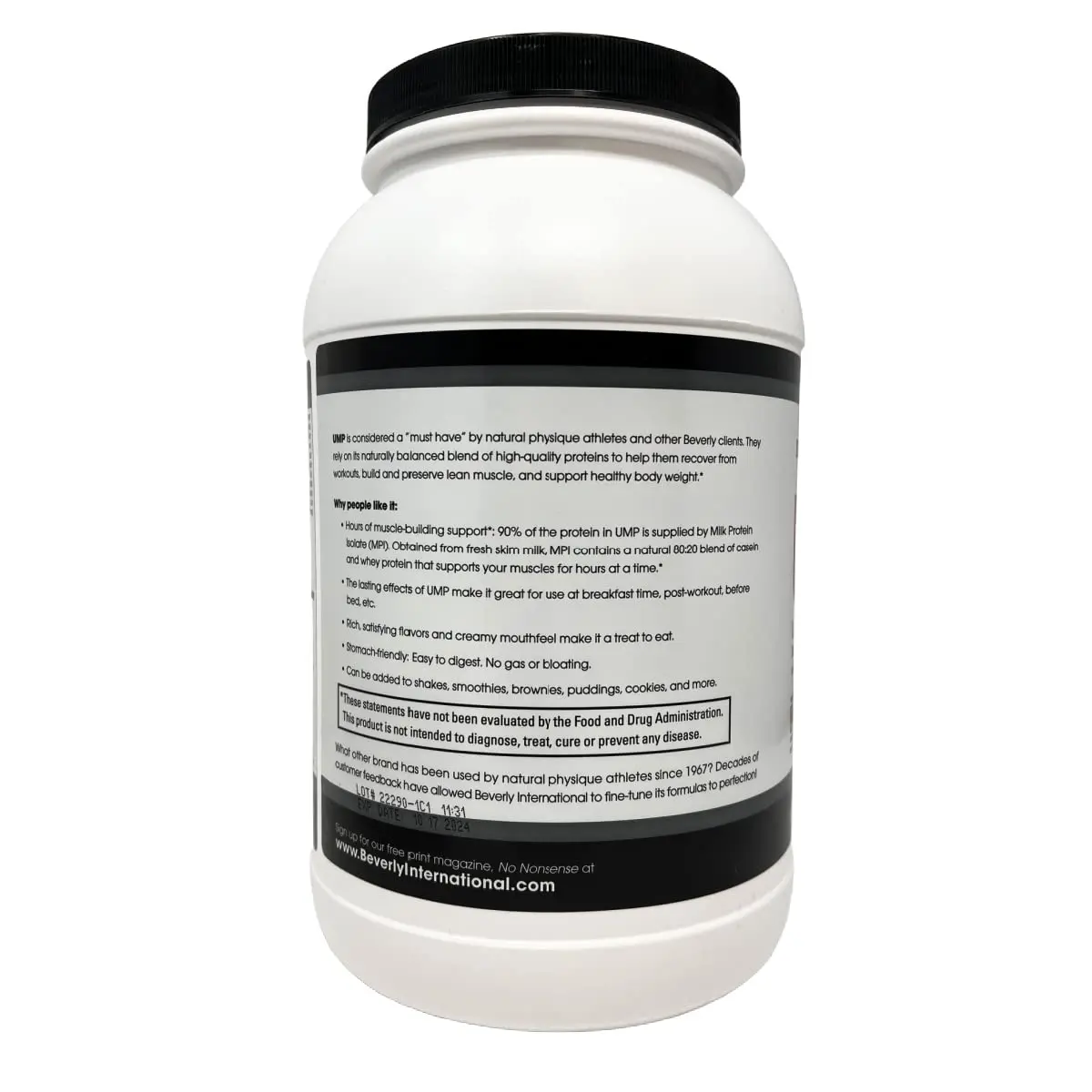 Beverly International UMP Protein Powder Rocky Road 32.8 oz | Supports Lean Muscle & Fat Burn - view 3