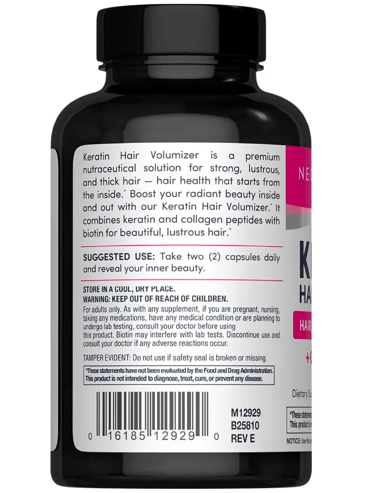 NeoCell Keratin Hair Volumizer 60 Capsules | Hair, Skin & Nails Support - view 3