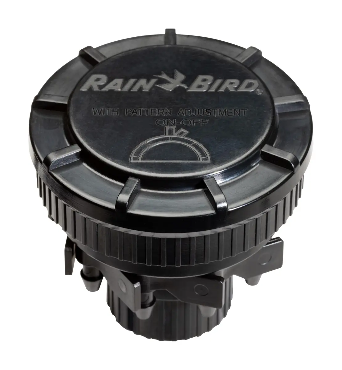Rain Bird 9-Port Drip Manifold 1/2" NPT x 1/4" Drip, 25 PSI Adjustable Flow, Black | Connects up to nine 1/4" Drip irrigation tubes to a 1/2" riser - view 3