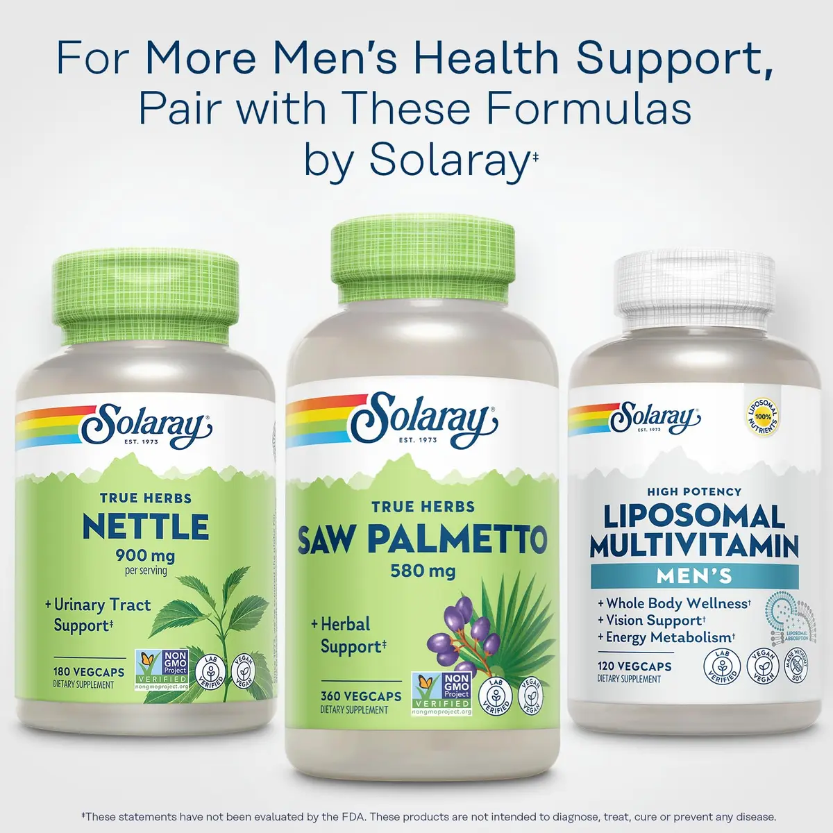 SOLARAY Saw Palmetto Berries 580 mg | Vegan, Gluten-Free Herbal Supplement for Men & Women (360 VegCaps) - view 6