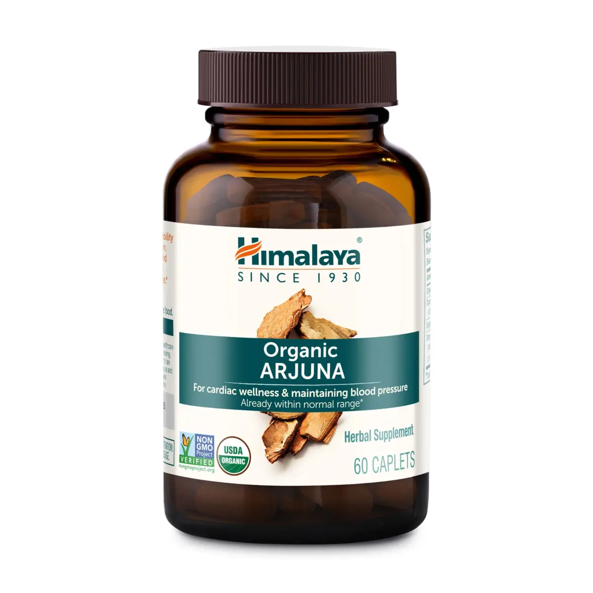 Himalaya USDA Organic Arjuna Capsules, Heart Health, 700 mg (60 Caplets) | Supports Cardiovascular System - main product image