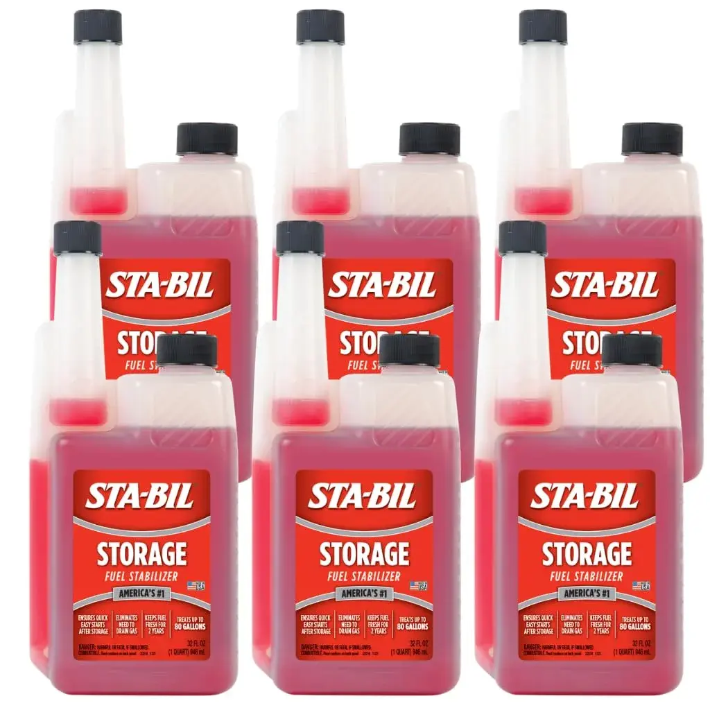 STA-BIL Storage Fuel Stabilizer 32 fl oz (6-Pack) | Keeps Fuel Fresh for 24 Months - main product image