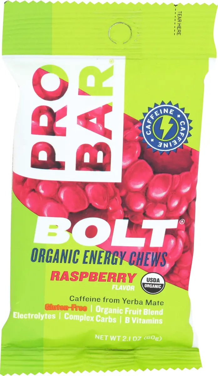 PROBAR Bolt Organic Energy Chews, Raspberry 12 Count | Gluten-Free, USDA Organic, Natural Fuel - view 4