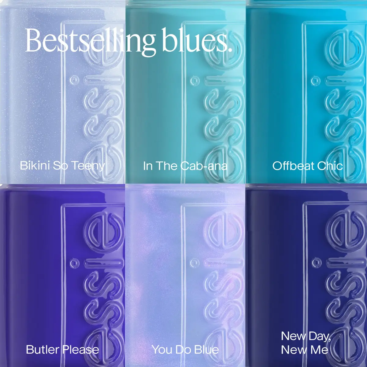 essie Nail Polish Bikini So Teeny 0.46 Fl Oz | Glossy Sparkling Blue, Trendy & Durable - view 7