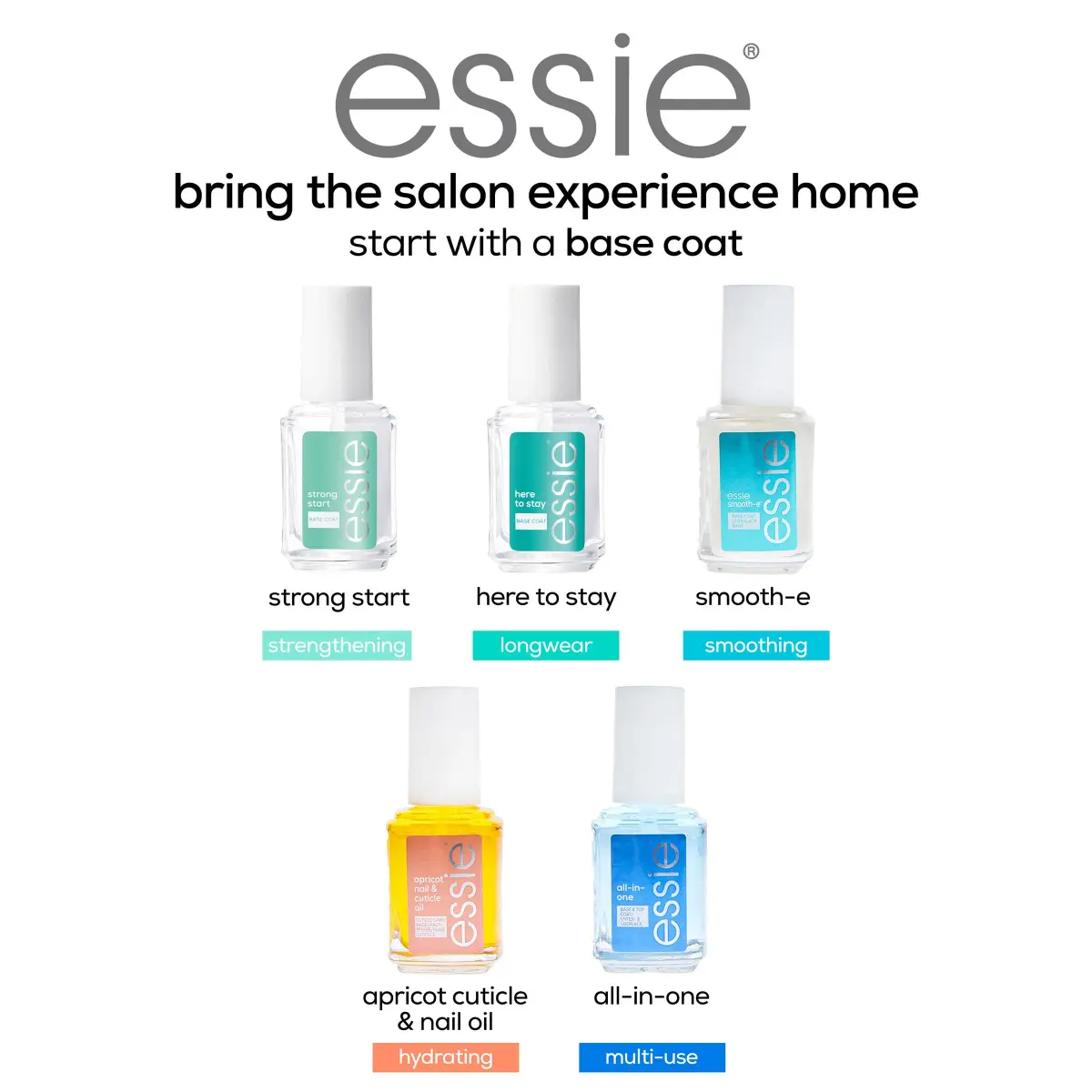 essie All-In-One Base Coat + Top Coat + Strengthener Nail Polish 13.5ml (0.46 Fl Oz) | Argan Oil Infused - view 7