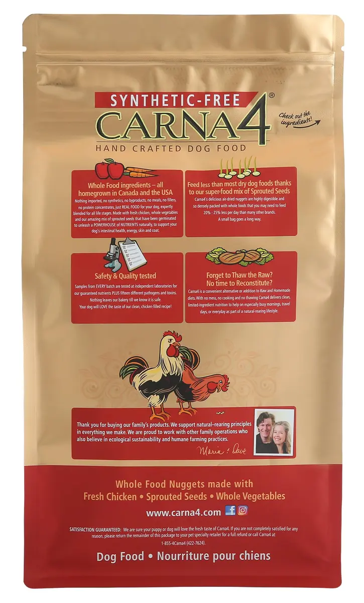 CARNA4 Gentle Quick-Baked Air-Dried Dog Food, Chicken Recipe, 3lb | Complete, Synthetic-Free Nutrition for All Breeds - view 9