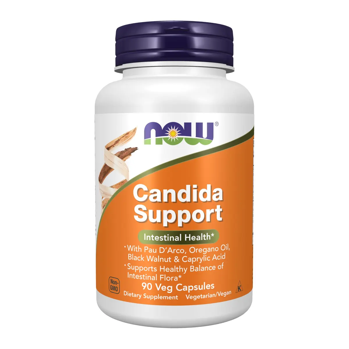 NOW Supplements Candida Support with Pau D'Arco, Oregano Oil, 90 Veg Caps | Supports Gut Balance & Intestinal Flora - main product image