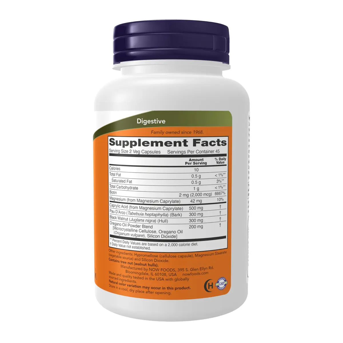 NOW Supplements Candida Support with Pau D'Arco, Oregano Oil, 90 Veg Caps | Supports Gut Balance & Intestinal Flora - view 2