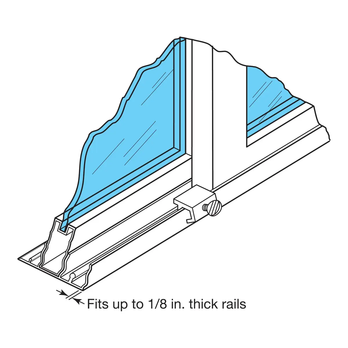 Prime-Line Sliding Window Security Lock for 1/8 in. Rail, Aluminum (4 Pack) | Secure & Ventilate Windows - view 5