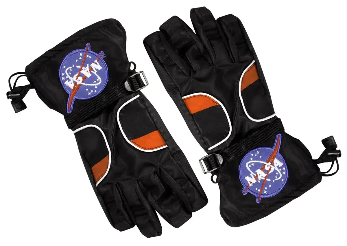 Aeromax Astronaut Gloves Black Medium | Polyester with NASA Patches - main product image