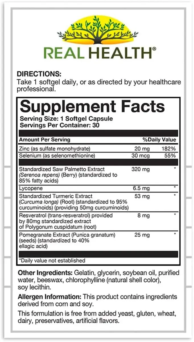Real Health Prostate Complete - Prostate Health Supplements for Men, 30 Ct | Supports Healthy Prostate & Urinary Flow - view 5