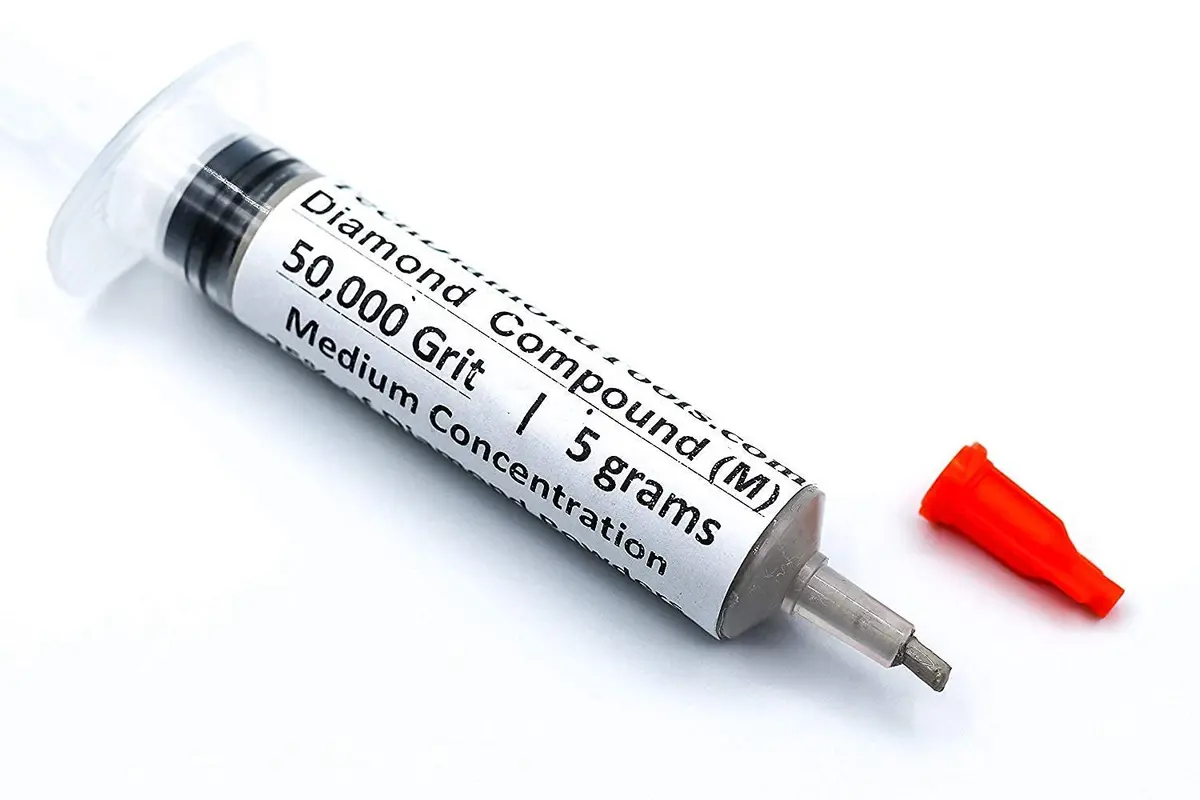 TechDiamondTools Diamond Polishing Compound 5g Syringe | 50,000 Grit (0-0.5 Micron) for Mirror Finish on Metal, Glass, Gemstones - view 6