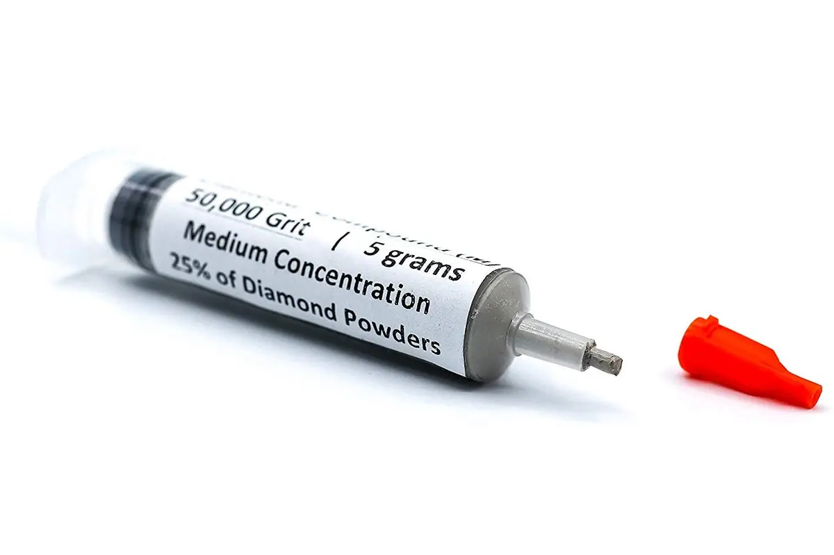 TechDiamondTools Diamond Polishing Compound 5g Syringe | 50,000 Grit (0-0.5 Micron) for Mirror Finish on Metal, Glass, Gemstones - view 9