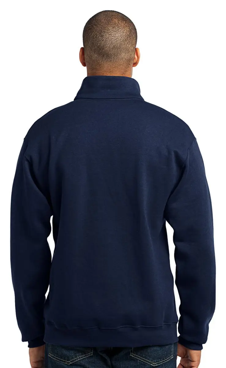 Jerzees NuBlend 1/4-Zip Cadet Collar Sweatshirt 8 oz. | Preshrunk Cotton/Polyester, Long Sleeve, Royal - view 2