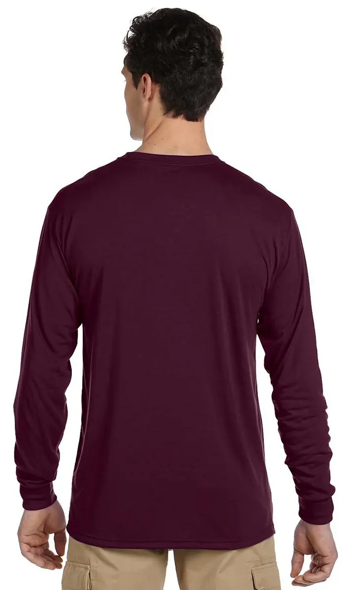 Jerzees Dri-Power Performance Long Sleeve T-Shirt White Small | Moisture-Wicking & Odor-Control - view 3