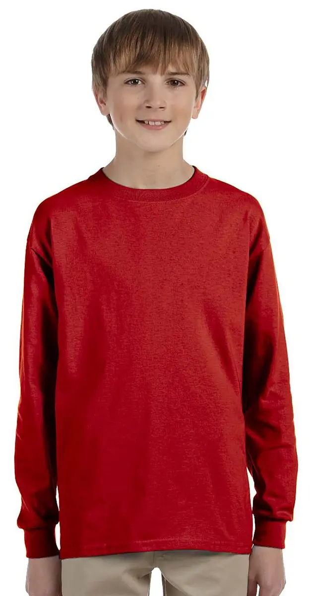 Jerzees Heavyweight Blend Long Sleeve T-Shirt | 50/50 Cotton-Polyester, Crew Neck, Casual Fit, Sizes Small to XL, USA Import - view 3