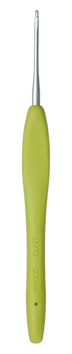 Clover Amour Crochet Hook 2.0mm Metal Green | Bright, Easy Grip for Smooth Crocheting - view 3