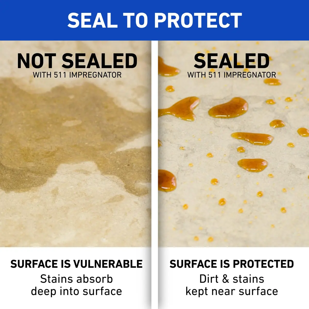 Miracle Sealants 511 Impregnator Sealer 476ml (16 Fl Oz) | Penetrating Stone & Tile Sealer for India - view 3
