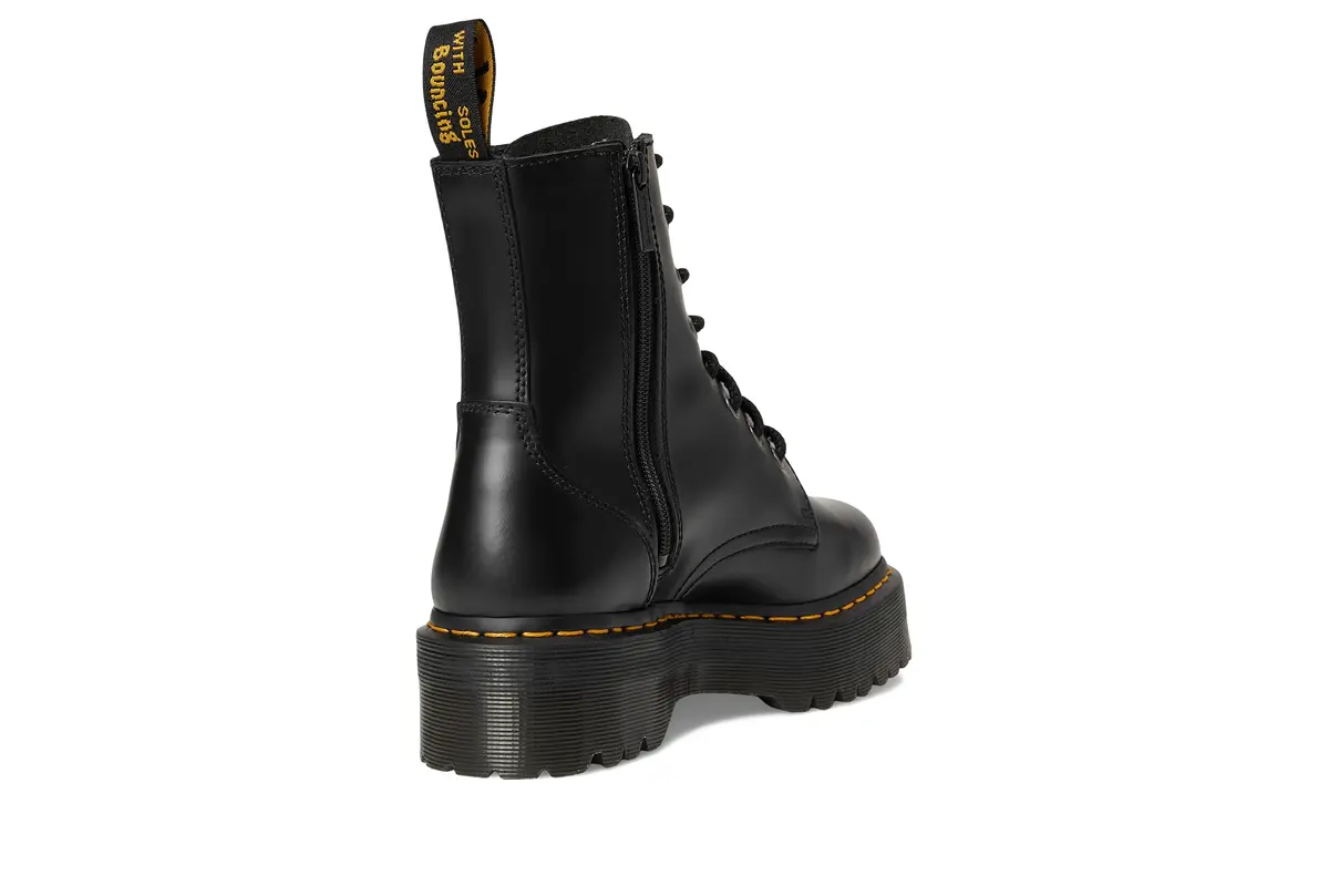 Dr. Martens Jadon 8-Eye Leather Platform Boot for Men and Women, Black Polished Smooth, 6 US Women/5 US Men | Edgy, Durable & Iconic - view 8