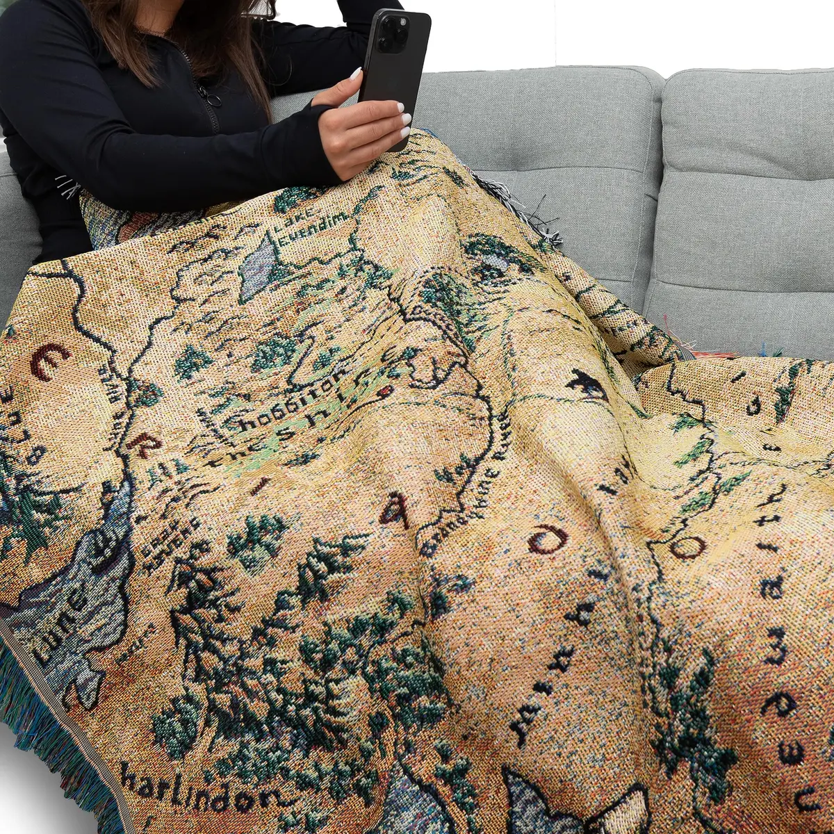 Northwest Lord of the Rings The Hobbit Middle Earth Woven Tapestry Throw Blanket, Soft and Durable, 48 x 60 Inch - view 6